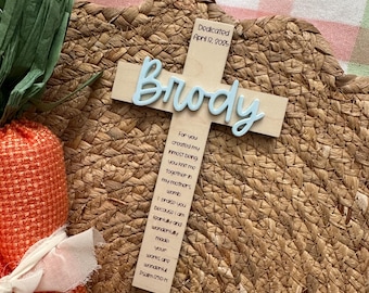 Custom Dedication/Baptism Cross