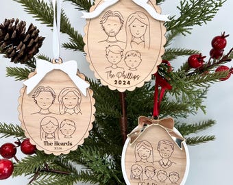 Custom Family Portrait Ornament