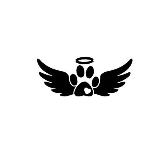 Download Angel Furbaby animal Paw vinyl decal Halo Wings Animal | Etsy
