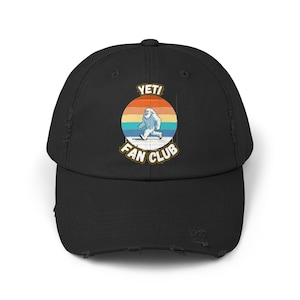 Yeti Fan Club Distressed Cap - Unisex Cotton Twill Hat