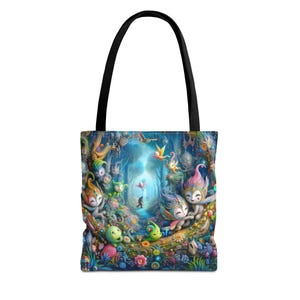 Whimsical Fairy Tale Tote Bag, Perfect for Shopping, Beach Days, Travel, Eco-Friendly Gift, Magical Adventure Vibe