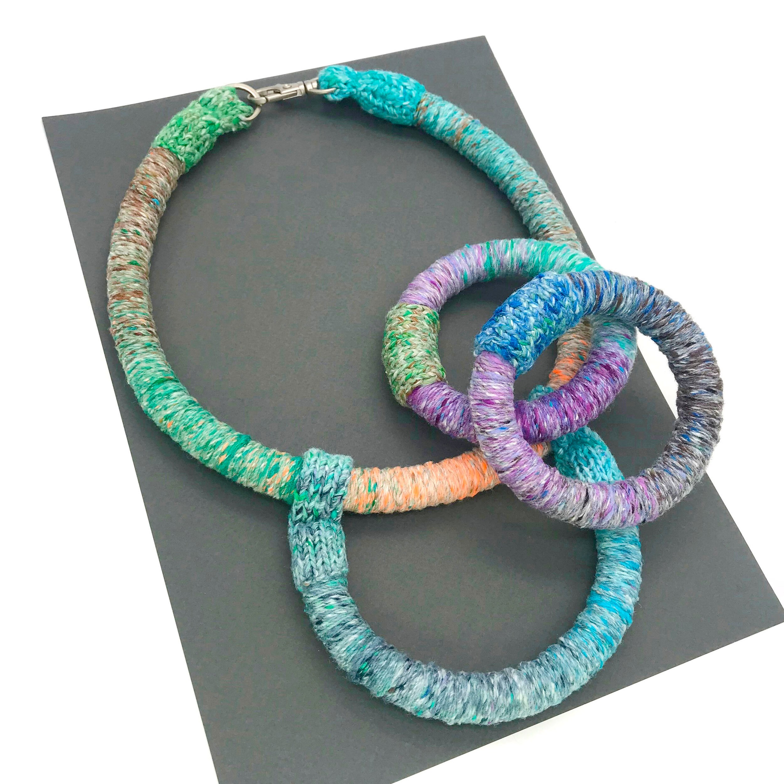 Set of Choker and two bracelets Statement choker Textile Etsy