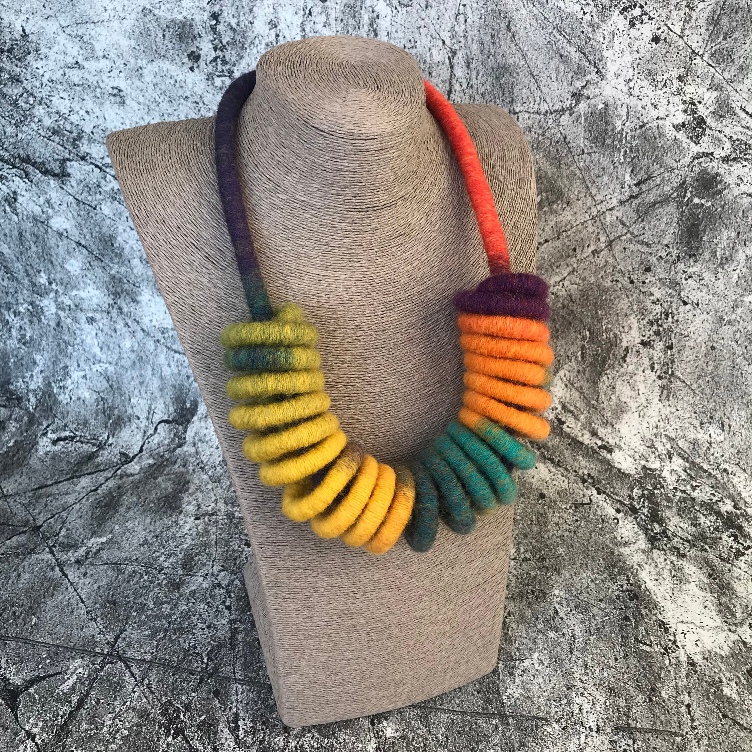 Knit Necklace Fiber Necklace Rope necklace Textile necklace Etsy