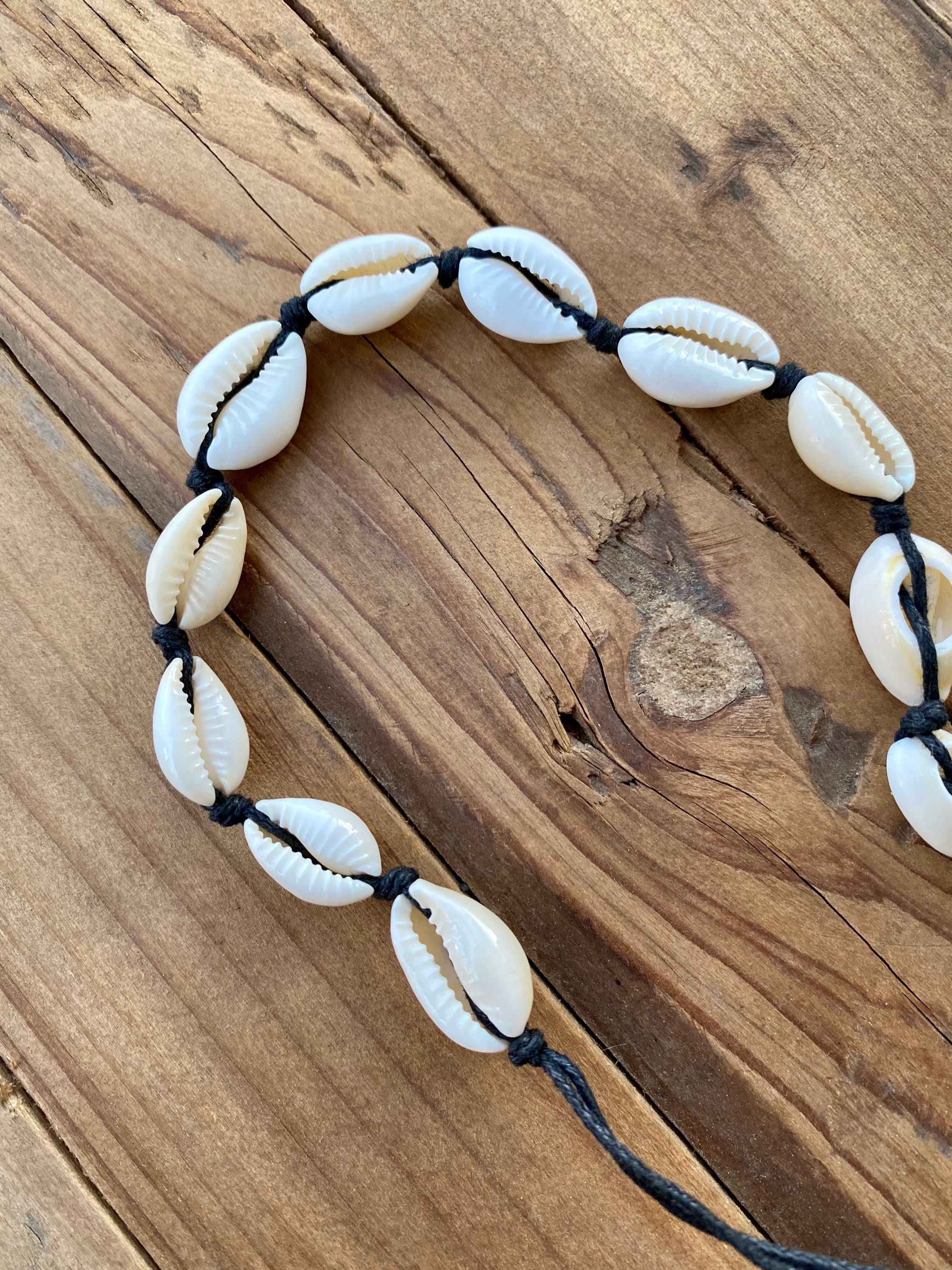 Black seashell necklace | Etsy