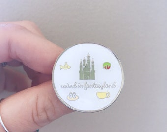 vintage magic kingdom fantasyland inspired pin