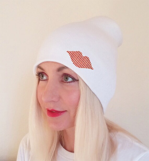 white beanie hat womens