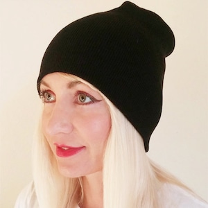 Black Beanie, Beanie Hat, Beanies, Plain Hat, Black Hat, Beanies for Women, Beeanie, Beannie, Knit Beanie, Cool Beanie
