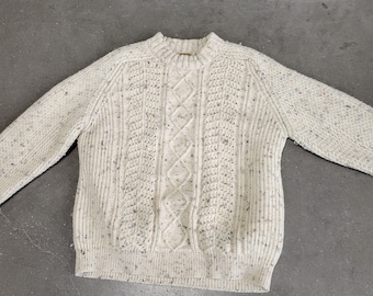 Vintage Great Northern Knitters zwaargewicht vissersgebreide trui heren grote maat 44