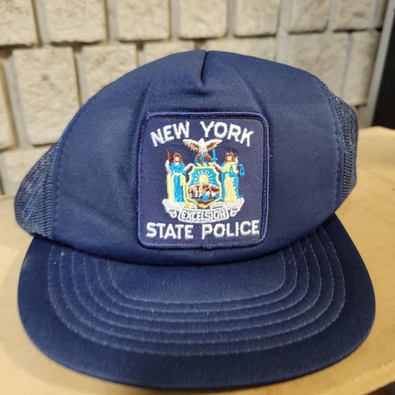 vintage new york state police hat trucker snapback - image 1