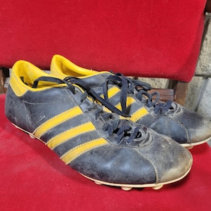 Seltene Adidas Argentinien Fußball Klampen Leder Maradona Größe 9.5