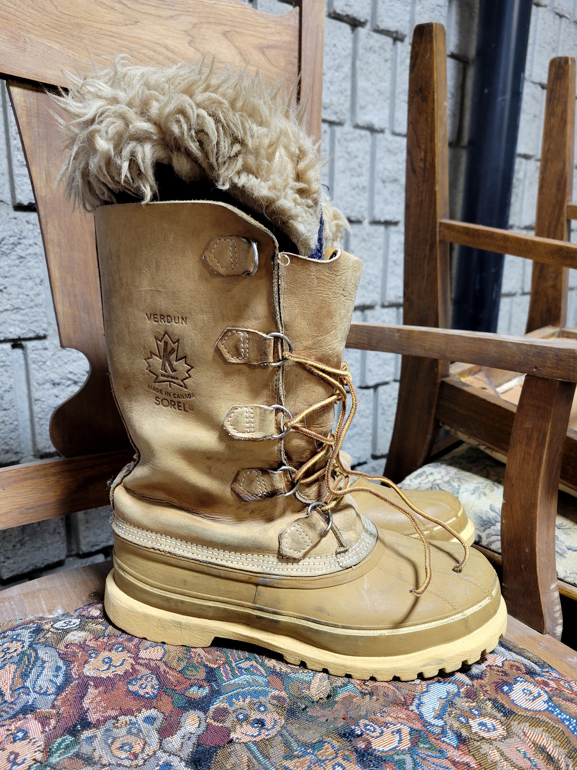 Vintage Sorel Kaufman Rubber Verdun Tan Leather Premium  display picture 1