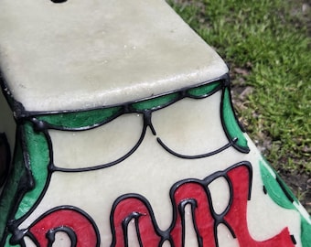 Lámpara vintage de fibra de vidrio de 35" para mesa de billar - Decoración retro para cueva de hombre (sin probar)