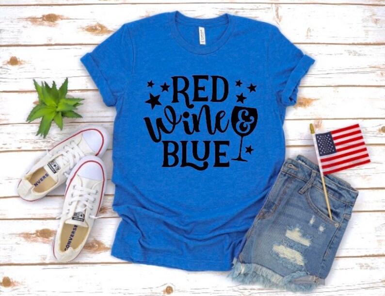 Red Wine & Blue Tshirt red Wine and Blue Tshirtfourth of Etsy