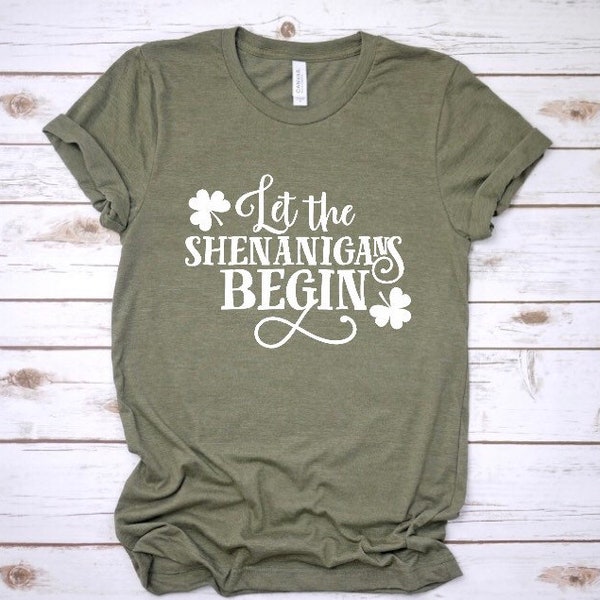 Let The Shenanigans Begin - Gift For Besties, Personalized St. Patrick's Day Unisex Raglan Shirt main image 0