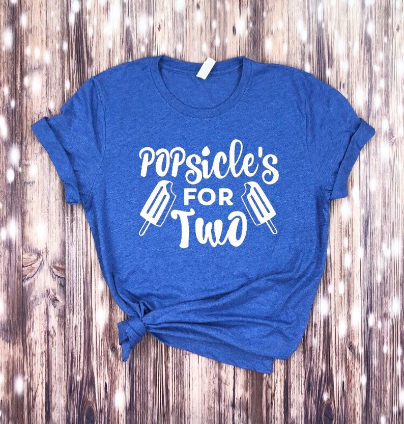 Popsicles For Two T-shirt Summer Pregnancy Shirt Spring image 0