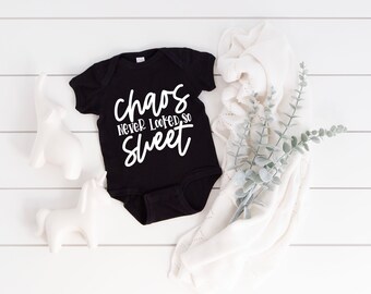 Chaos never looked so sweet bodysuit-chaos baby outfit-funny baby bodysuit- pregnancy gift-baby shower gift-funny infant bodysuit-baby