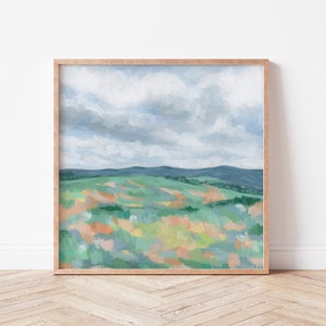 Abstract Mountain Print | Mountain painting | Mountain art | Blue Ridge mountain art | Smoky Mountains painting | colorful mountain art