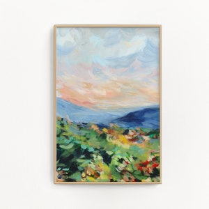 Colorful Mountain Painting | Mountain painting | Mountain print | Blue Ridge mountain art | Smoky Mountains painting | mountain art