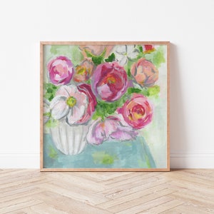 flower painting | floral bouquet art | floral print | flower bouquet print | home art | wall art | bouquet painting | flower art