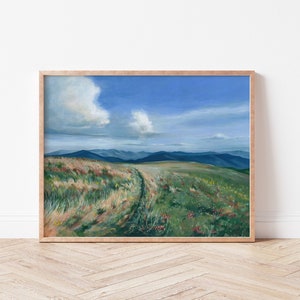 Mountain View Painting | Mountain painting | Mountain print | Blue Ridge mountain art | Smoky Mountains painting | mountain art