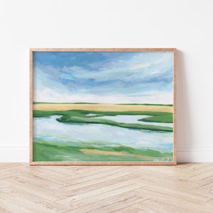 Landscape marsh painting | landscape print | marsh print | landscape art | coastal landscape art | charleston art | low country