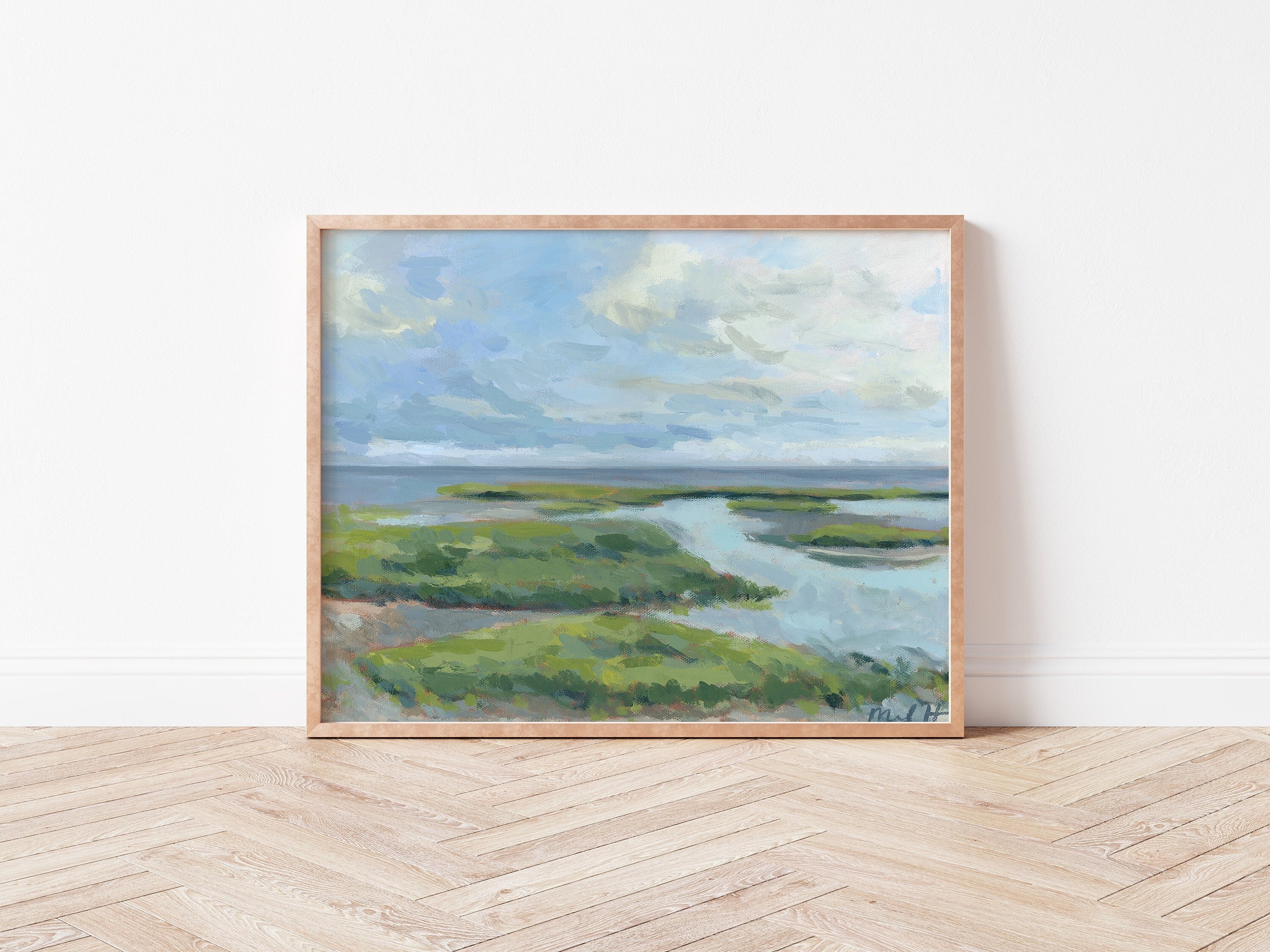 Landscape marsh painting | landscape print | marsh print | landscape art | coastal landscape art | charleston art | low country| salt marsh