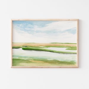 Landscape marsh painting | landscape print | marsh print | landscape art | coastal landscape art | charleston art | salt marsh | lowcountry