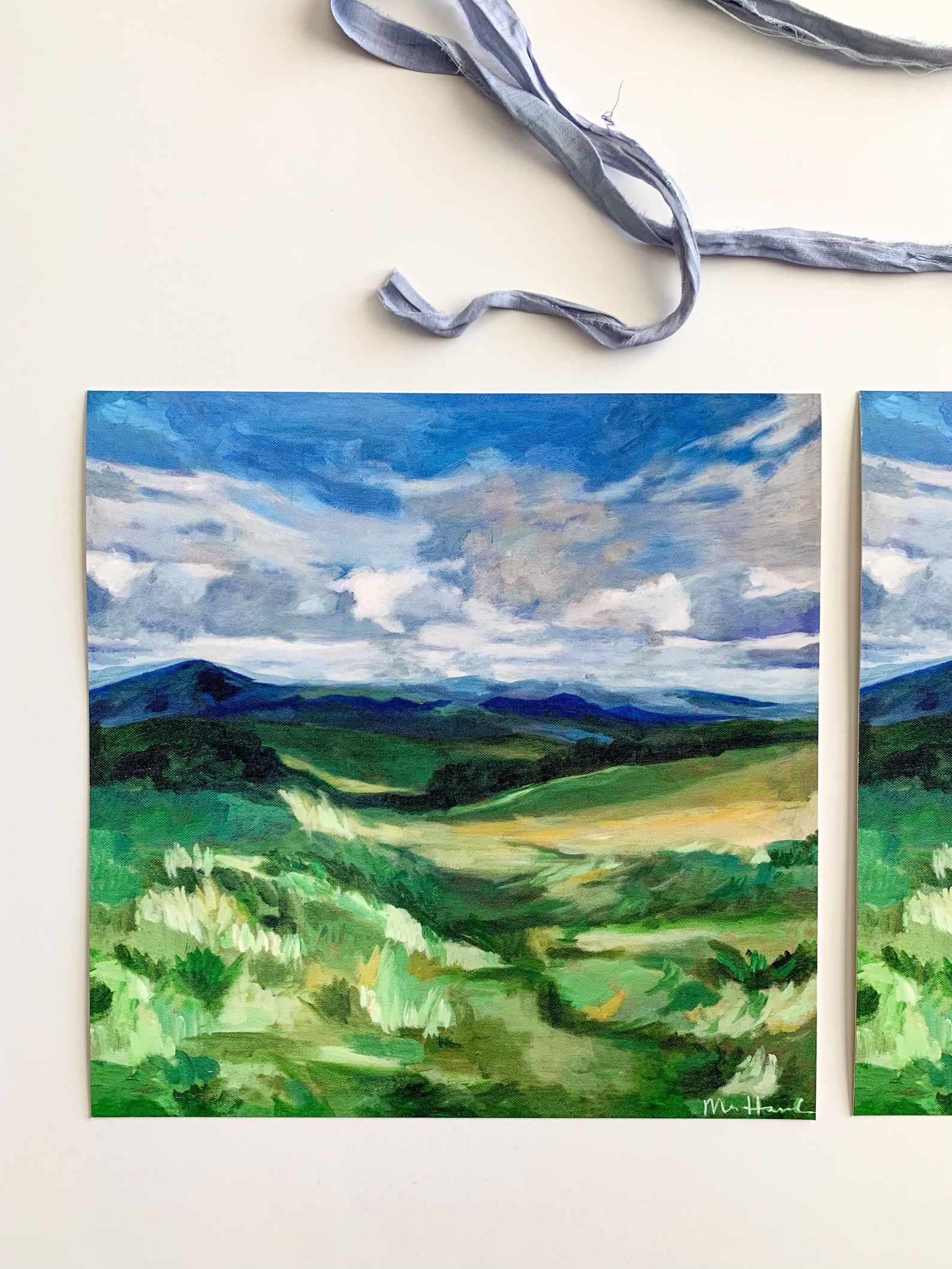 Mountain Abstract Painting Mountain Art Print Mountain Etsy