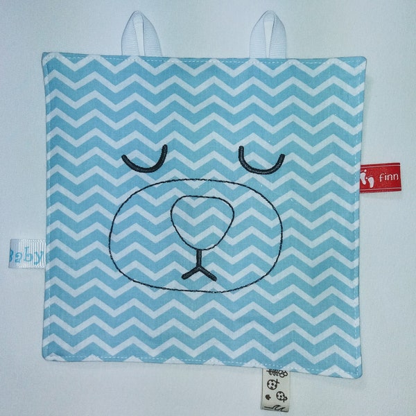 Knister cloth cuddles baby towel motoric towel bear blue