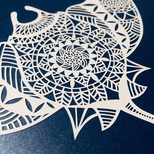 Mandala Manta Ray Papercutting Template Digital Download - Etsy