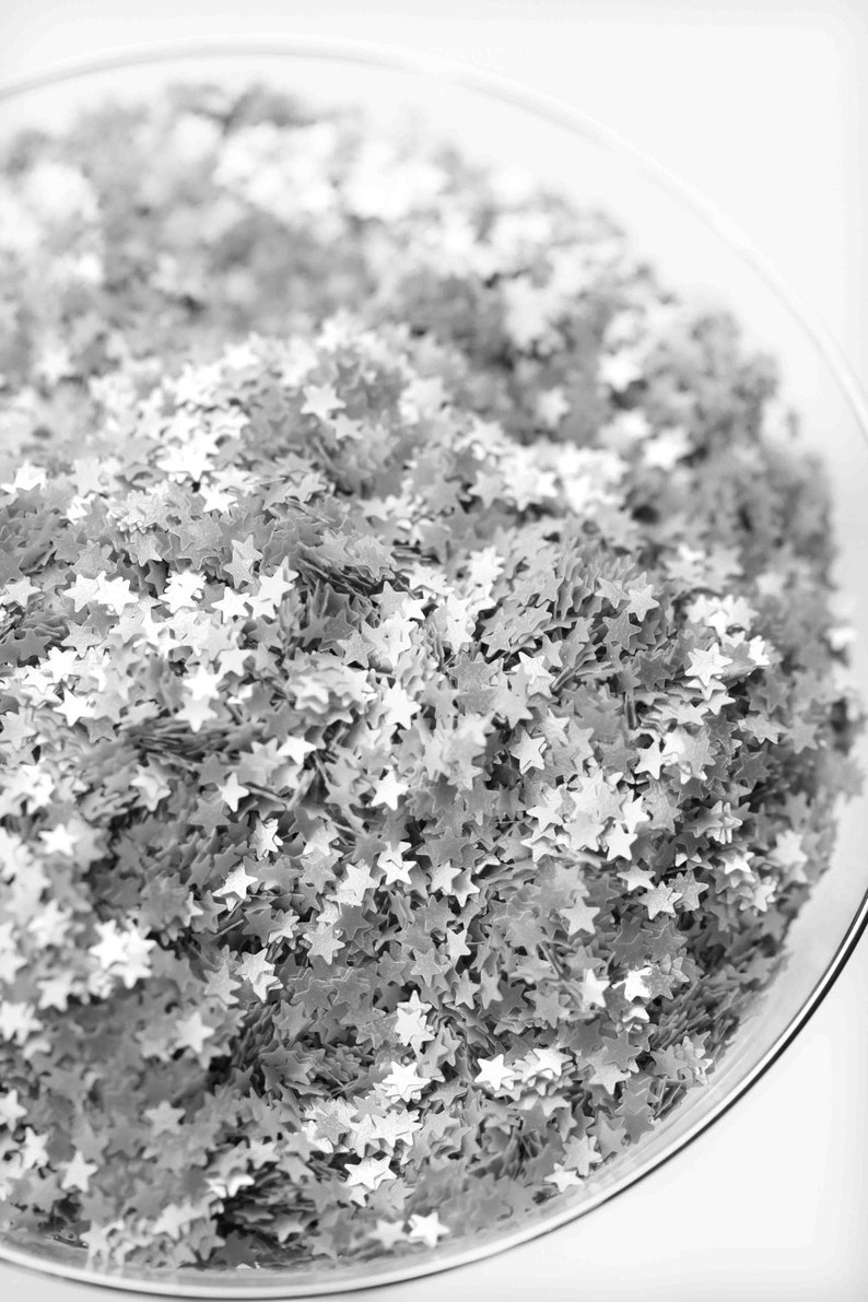 Edible Silver Metallic Star Glitter Sprinkles Bulk Edible Etsy