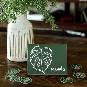Mahalo Monstera (Thank You) | Single Note Card