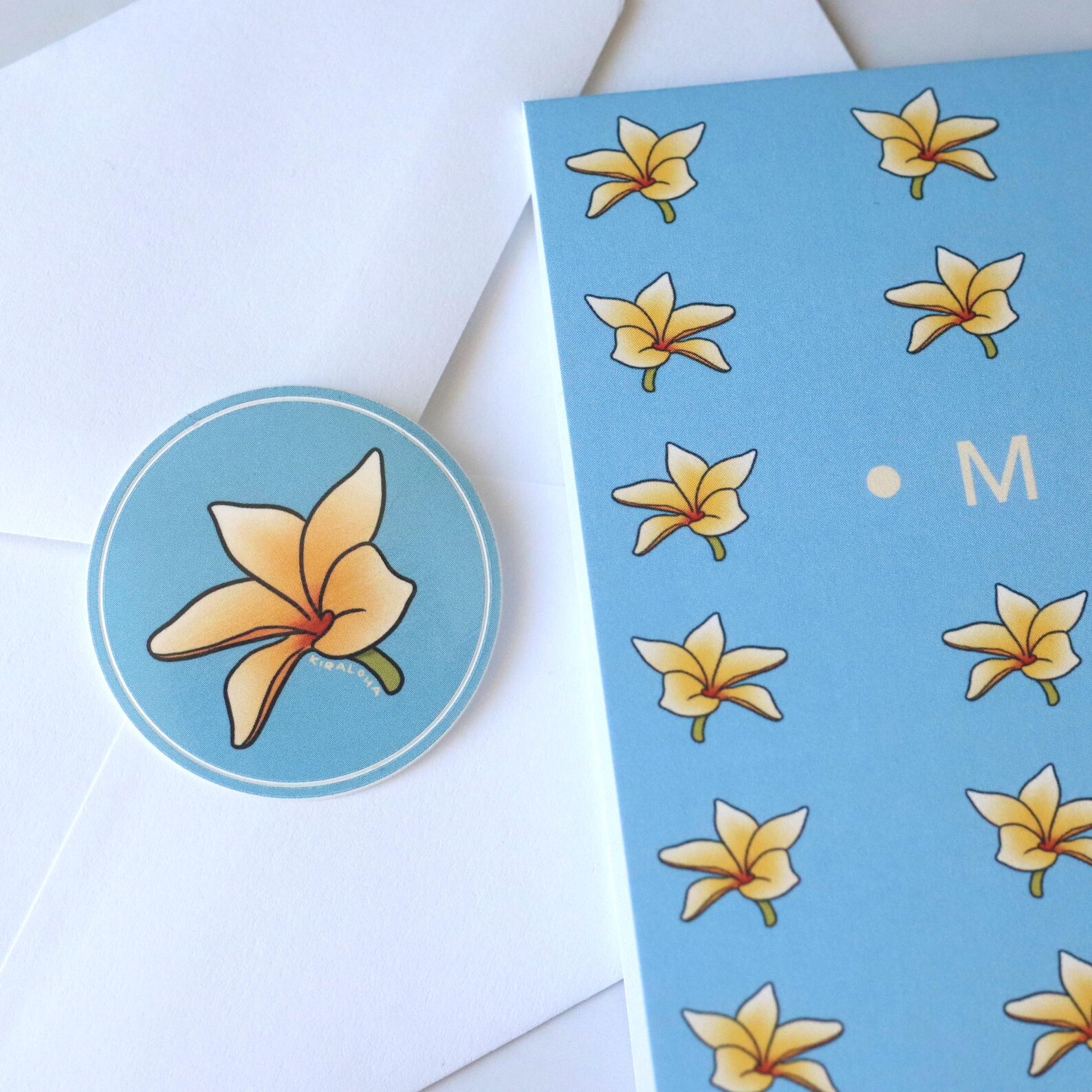 Mahalo Melia (thank You) | Single Note Card | Blank Inside - Etsy