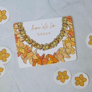 Hau'oli La Hanau (Feliz Aniversário) | CARTÃO POSTAL | Verso em Branco