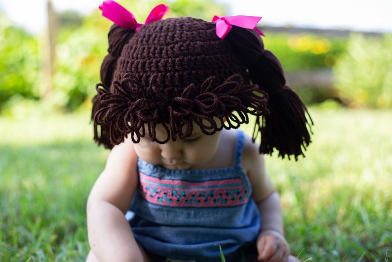 Cabbage Patch WIG ONLY, Cabbage Patch Kid Wig, Baby costume, Costumes for kids, Toddler costume, Infant halloween costume, Baby Wig, kid wig image 2