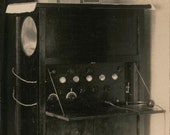 Cabinet RADIO Built in 1920, Real Photograph Postcard Back Described Crisp Clean Near Mint Condition. HIGHLY COLLECTIBLE.