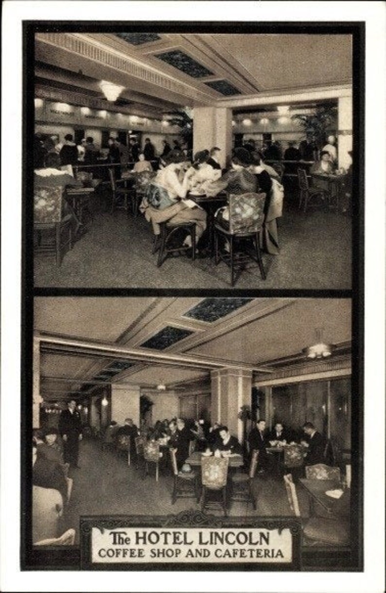 C.1920s HOTEL LINCOLN Coffee Shop and Cafeteria New York Etsy Canada