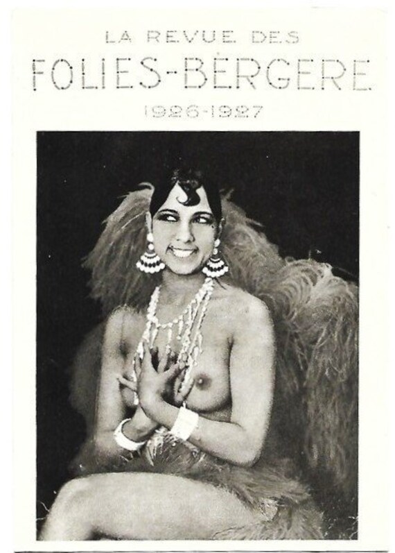 c.1930s Nude JOSEPHINE BAKER Erotic Dancer, La Revue Des Folies-Bergere 192...