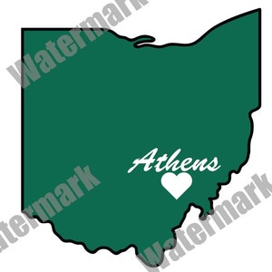 Athens, Ohio SVG Print- Instant Download