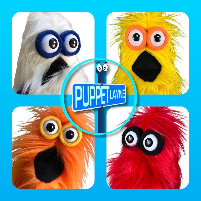 Fuzzbrain Puppet CUSTOM Hand and Rod Puppet - Ez Pz Pro Monster - 1 Fur + 1 Fleece - Etsy