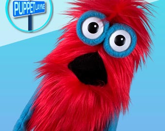 Red Fur Monster Meep! - Hand / Hand and Rod Options - Made-to-Order