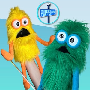 Custom Meep Monster Puppet: Hand and Rod - Pick Your Fur and Fleece!