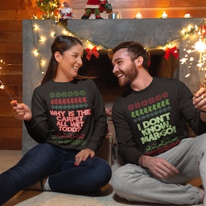Christmas Vacation - Todd & Margo - Couples Sweatshirt Design - Two Sweatshirts! Bundle