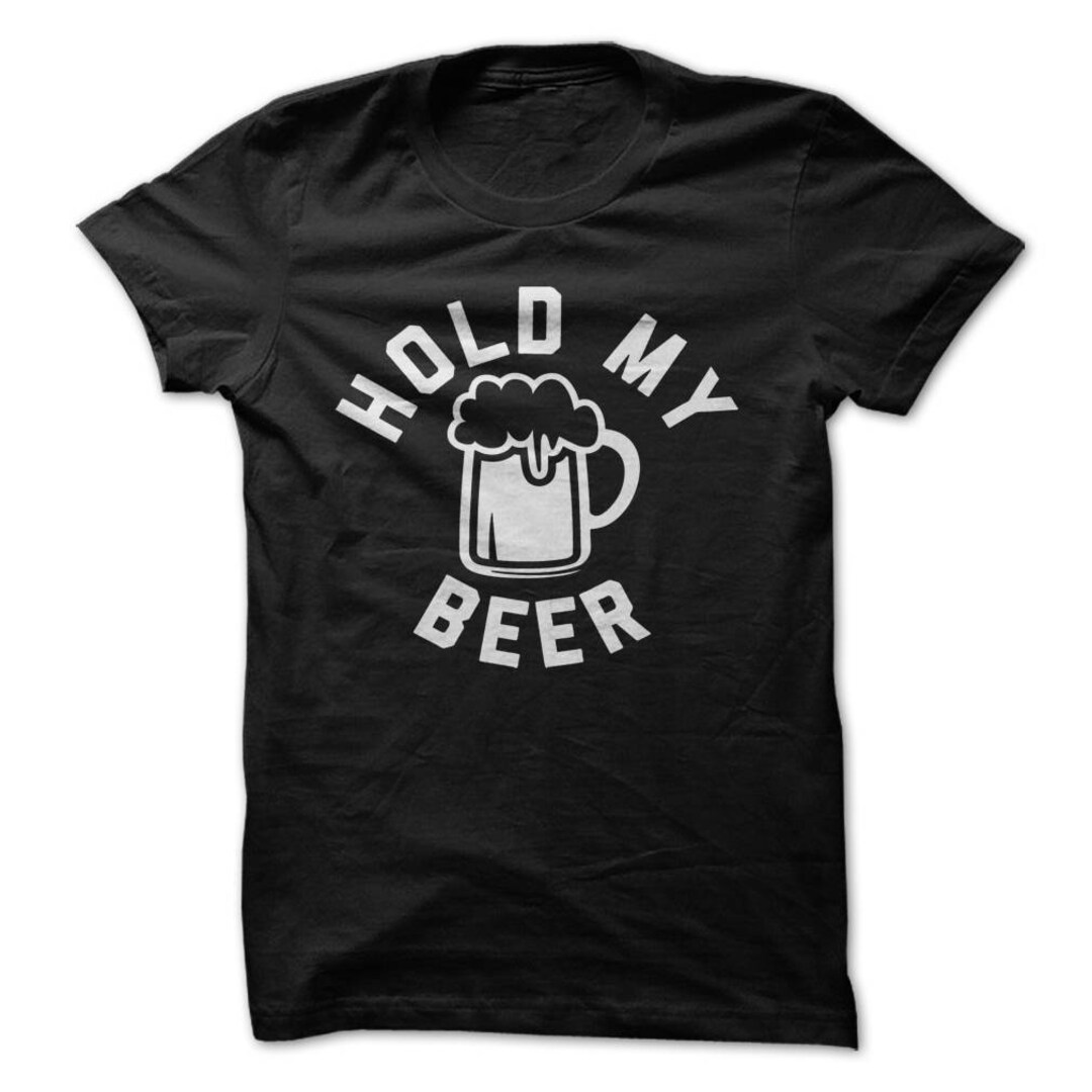 "Hold My Beer" Patriotic T-Shirt - American Flag Sleeves, Black, Large - View #3