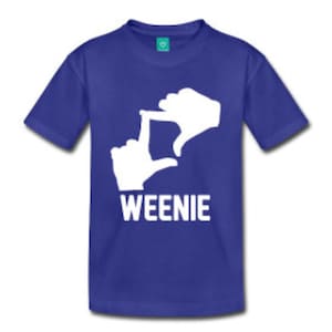 L7 Weenie Kinder t-Shirt-Design - Königsblau-Shirt mit weißem Aufdruck