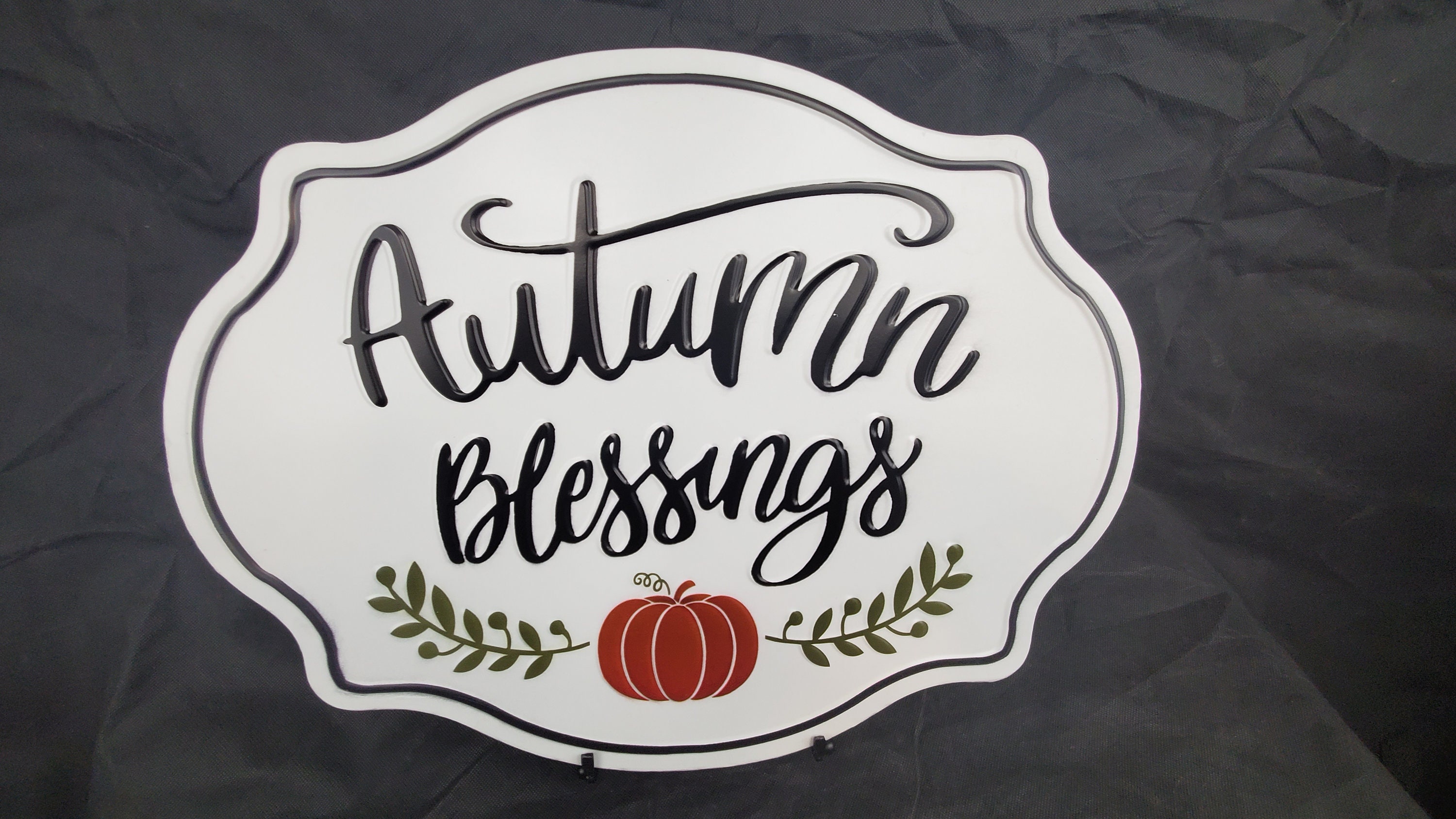Autumn Blessings Sign Autumn Signsmetal Fall Signs Fall Etsy