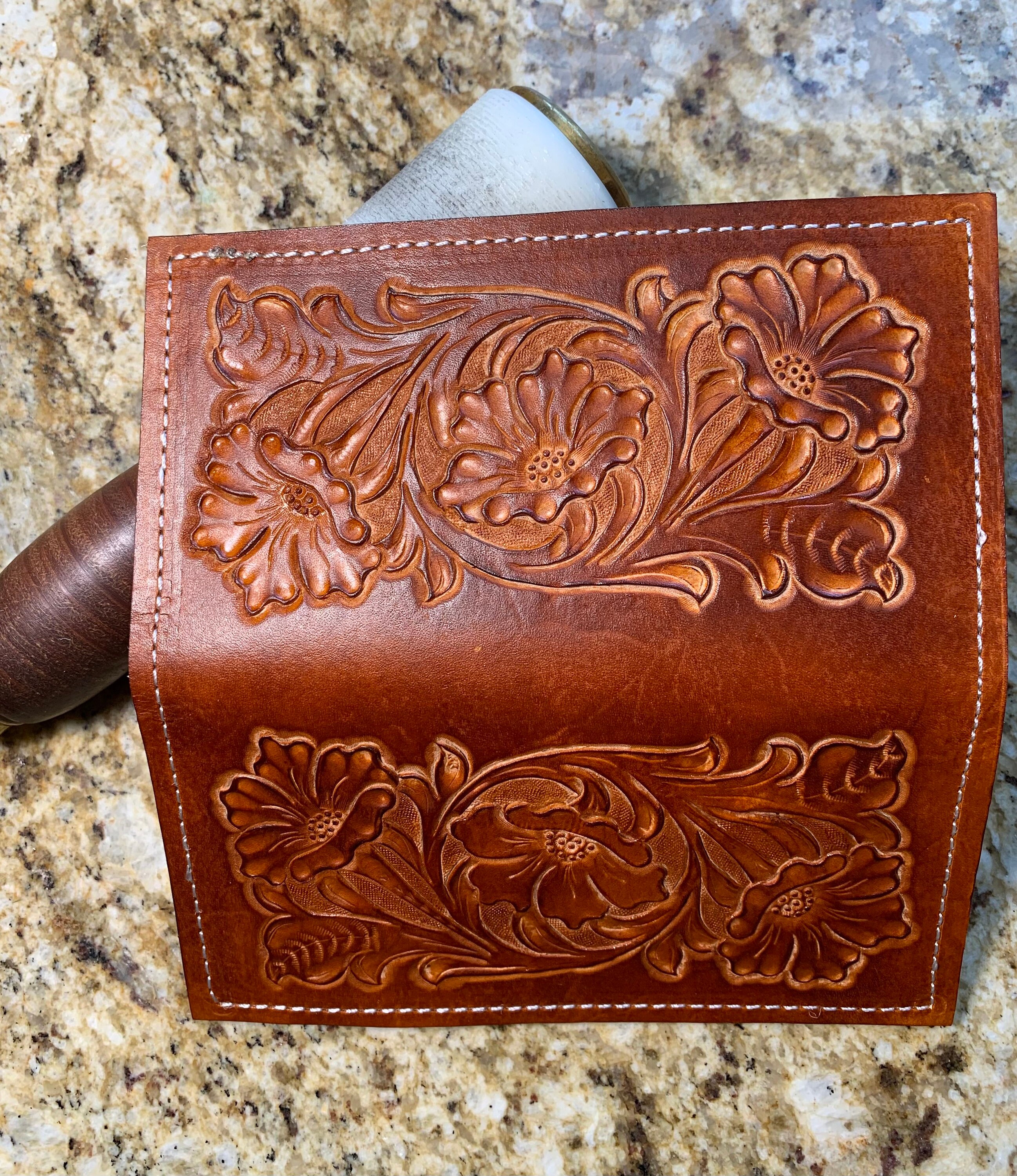 Beautiful Handmade Leather Checkbook Cover. Etsy