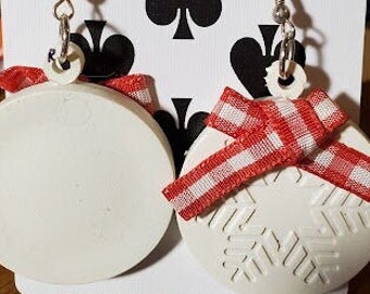 Christmas Snowflake Dangle Earrings