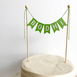 Clover Green Custom Cake Banner – Personalize Name or Message for Birthday or any Celebration