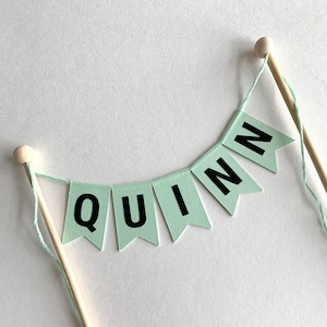 Mint Green Custom Cake Banner – Personalize Name or Message for Birthday or any Celebration